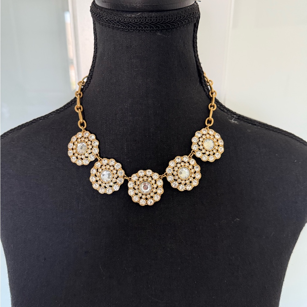J. Crew Factory Gold and Silver Floral Necklace